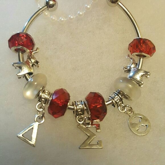Delta Sigma Theta Bangle Bracelet - Picture 2 of 2
